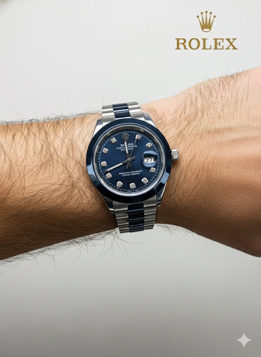 ROLEX  Royal Blue Luxury Datejust Watch